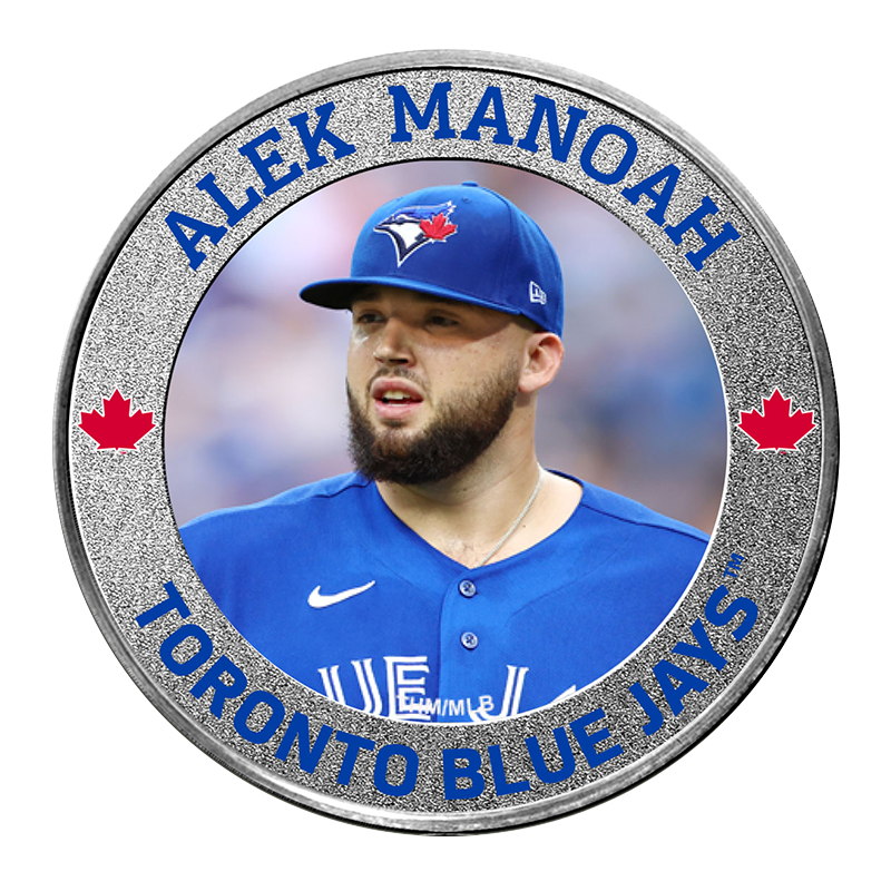 Image pour Rond d’argent pur à 99,9 % coloré de 1 oz des Blue Jays de Toronto – Alek Manoah à partir de Métaux précieux TD